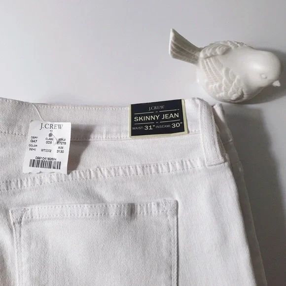 NWT size 31 white J.Crew Factory skinny jeans - Picture 2 of 4